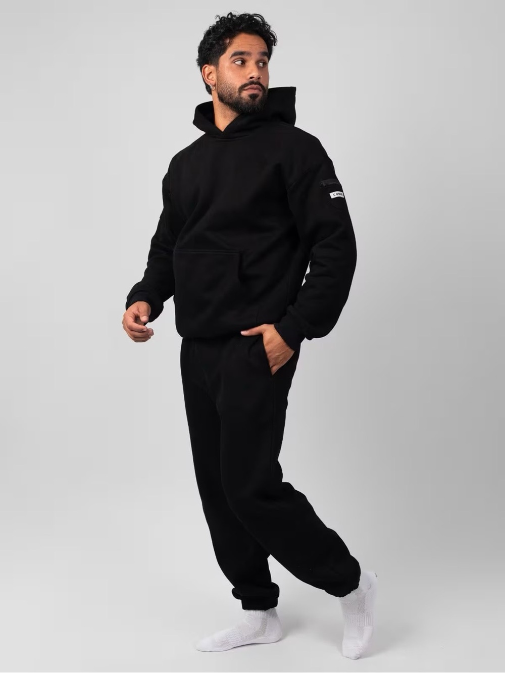 Men's Black Fleece Sweatpants - Comfortable Everyday Joggers